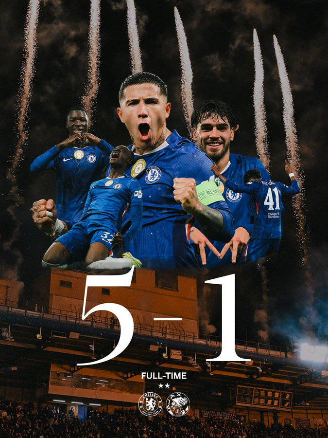 欧冠切尔西5-1横扫阿贾克斯，红牌和点球左右局面，蓝军亮点分析